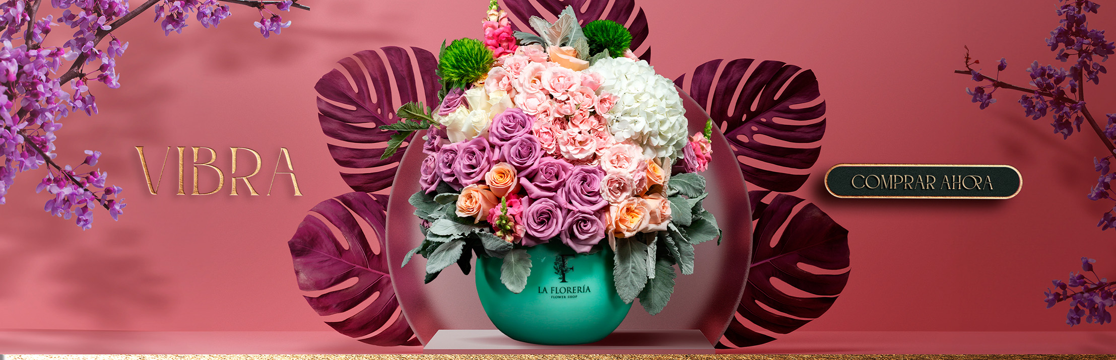 Bouquet de rosas y hortencias
